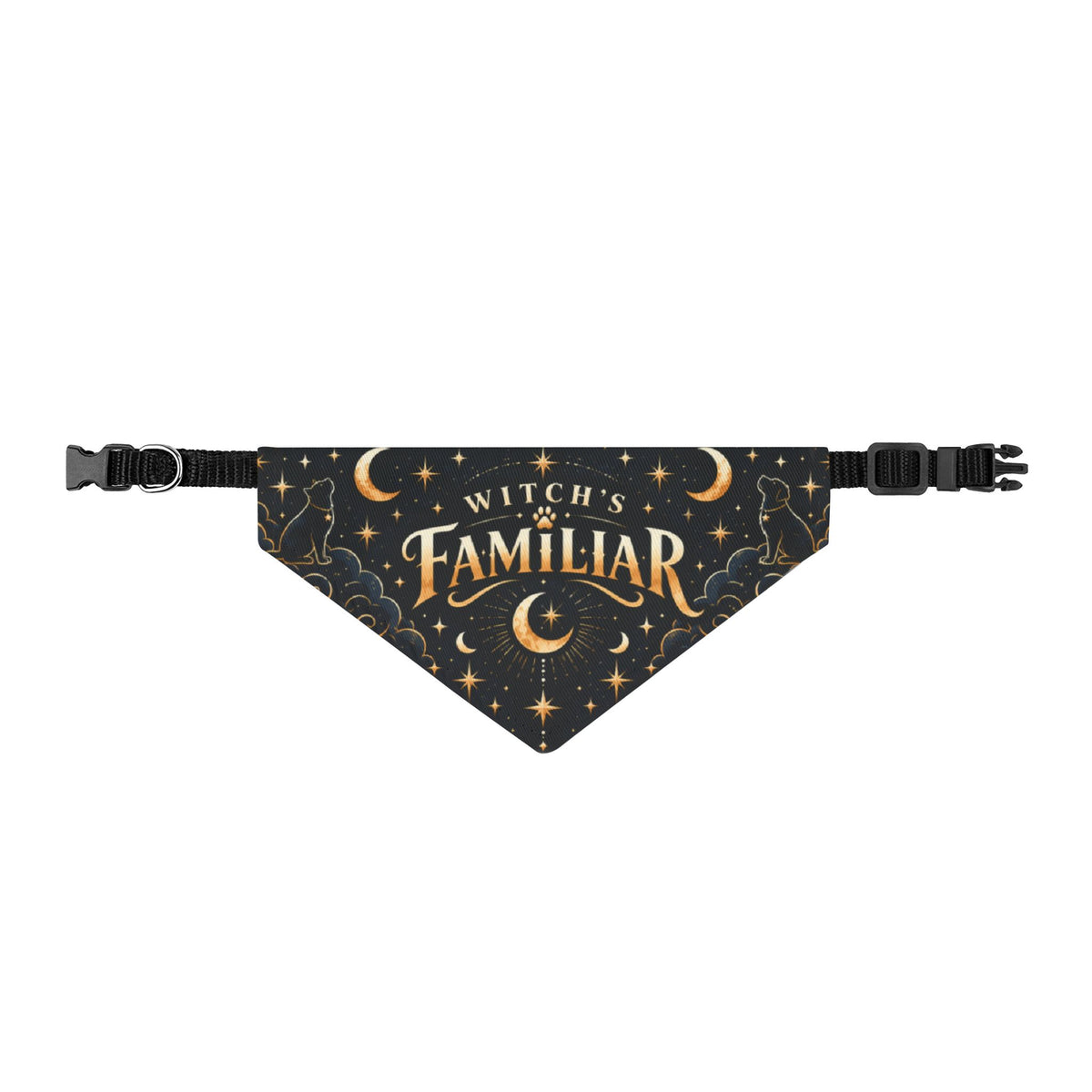Witch’s Familiar Celestial Pet Bandana – Small (S) | Halloween Dog & Cat Accessory