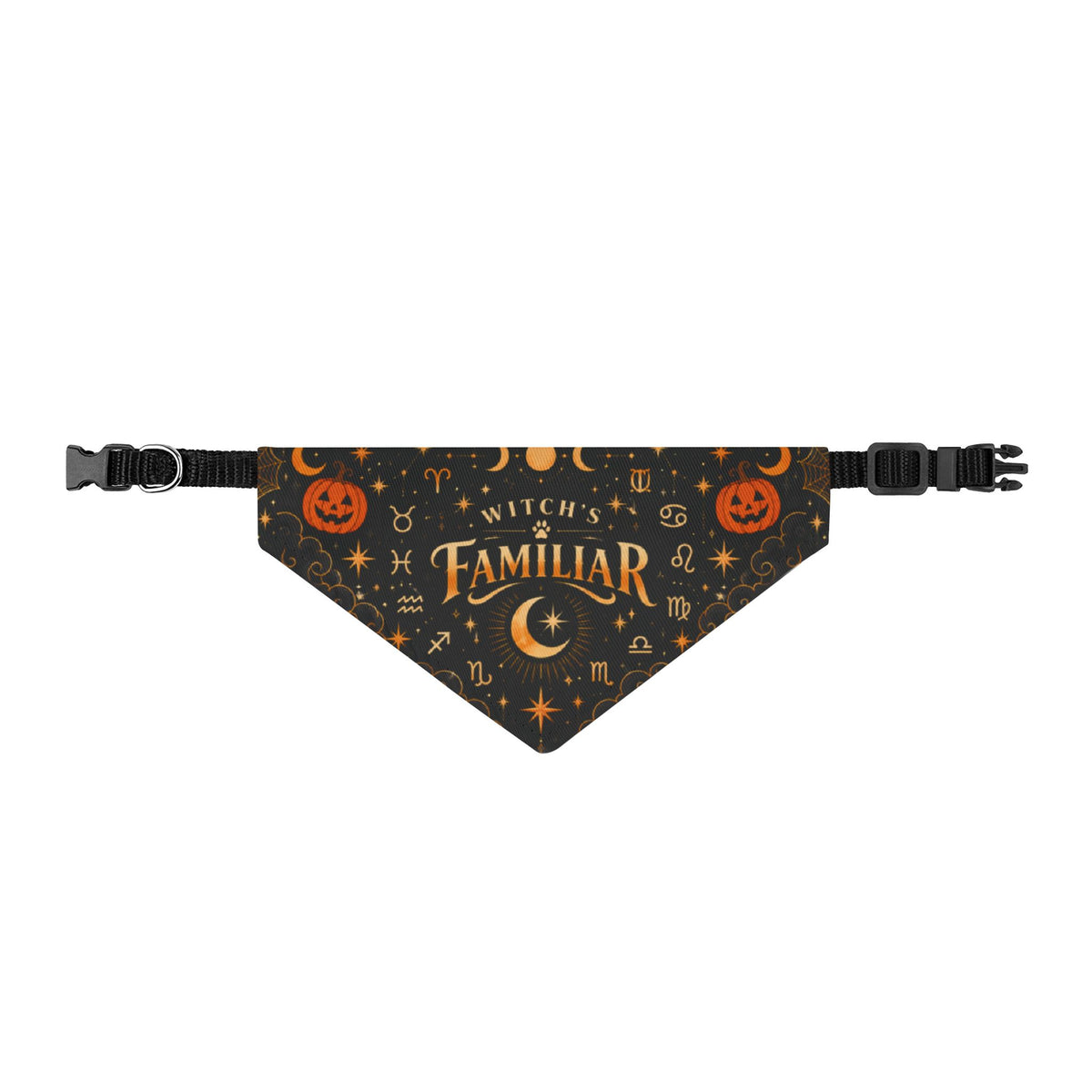 Witch’s Familiar Zodiac Pet Bandana | Celestial Halloween Dog & Cat Accessory
