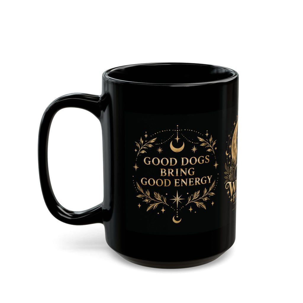 Witch’s Familiar Husky Mug | Celestial Halloween Coffee Cup | 11 oz & 15 oz