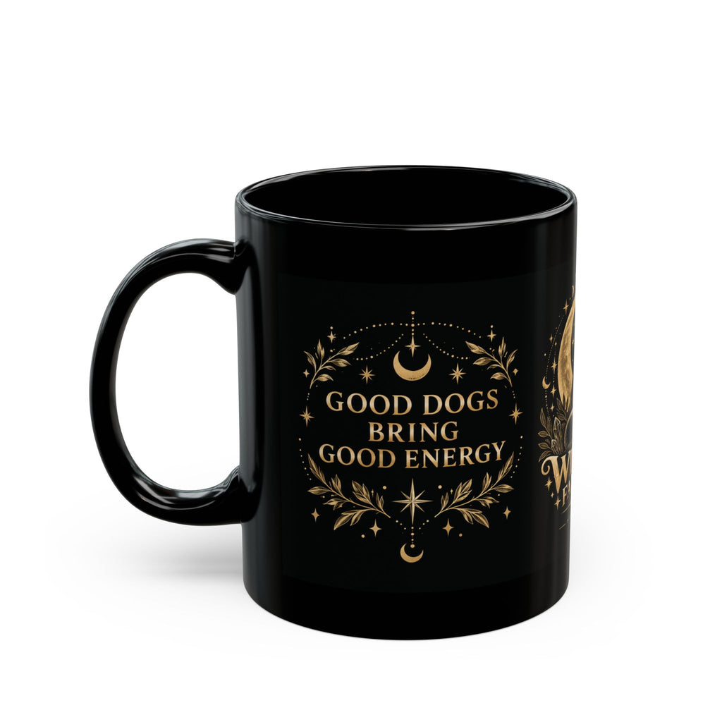 Witch’s Familiar Husky Mug | Celestial Halloween Coffee Cup | 11 oz & 15 oz
