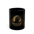 Witch’s Familiar Black Cat Mug | Celestial Halloween Coffee Cup | 11 oz & 15 oz